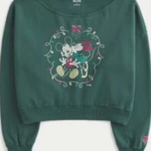 Disney Dark Emerald Mickey and Minnie Sweatshirt